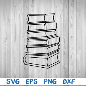 Stack of books, stacked books, book, picture, svg, png, eps, dxf, digital cricut file