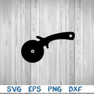 Pizza cutter, pizza, silhouette, picture, svg, png, eps, dxf, digital download file