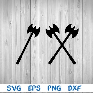 War axe, silhouette, double axe, warrior axe, svg, png, eps, dxf, digital file