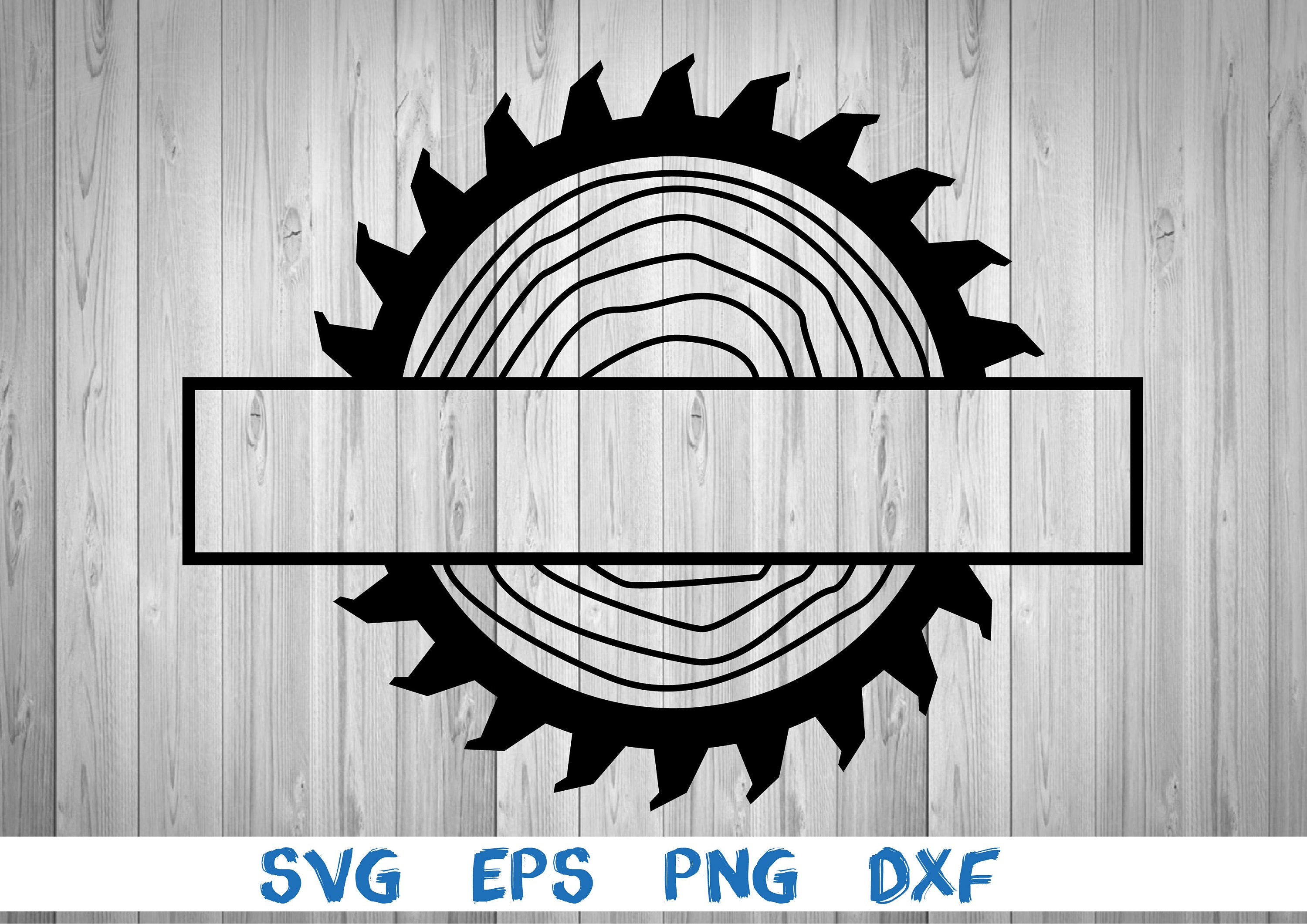 Saw blade tree ring monogram picture svg png eps dxf | Etsy