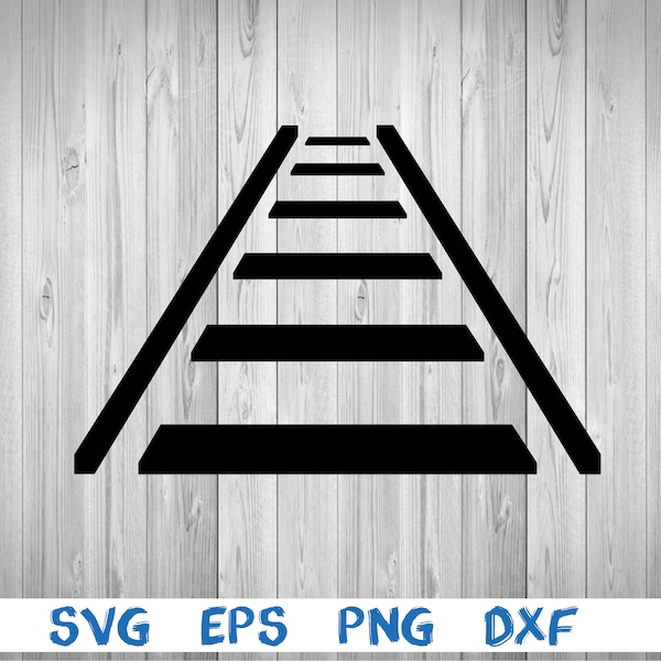 Railway, rail road, rail tracks, silhouette, picture, svg, png, eps, dxf, digital download file