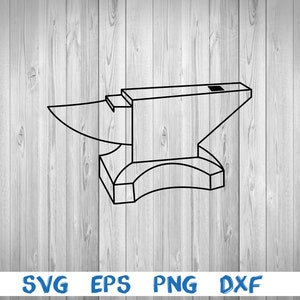 Könnte beinhalten: Eine Schwarzweiß-Zeichnung eines Ambosses, einem traditionellen Werkzeug des Schmieds.