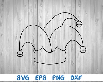 Jester hat, cap, picture, svg, png, eps, dxf, digital cricut file