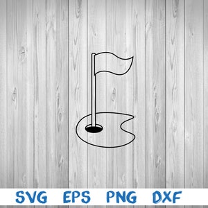 Bandiera da golf, buca da golf, golf, contorno, sagoma, immagine, svg, png, eps, dxf, file di download digitale