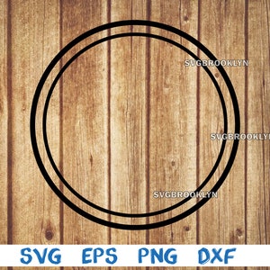 Circle, double circle, circle frame, circle border, svg, png, eps, dxf, digital file