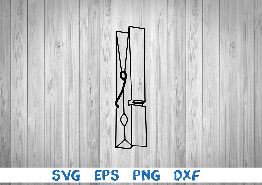 Clothespin Silhouette Picture Svg Png Eps Dxf Digital Etsy
