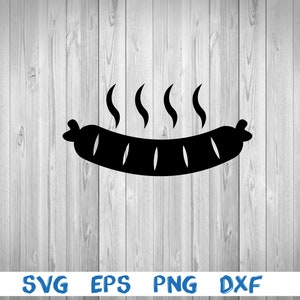 Sausage, sausage barbecue, barbecue, bbq, silhouette, picture, svg, png, eps, dxf, digital download file