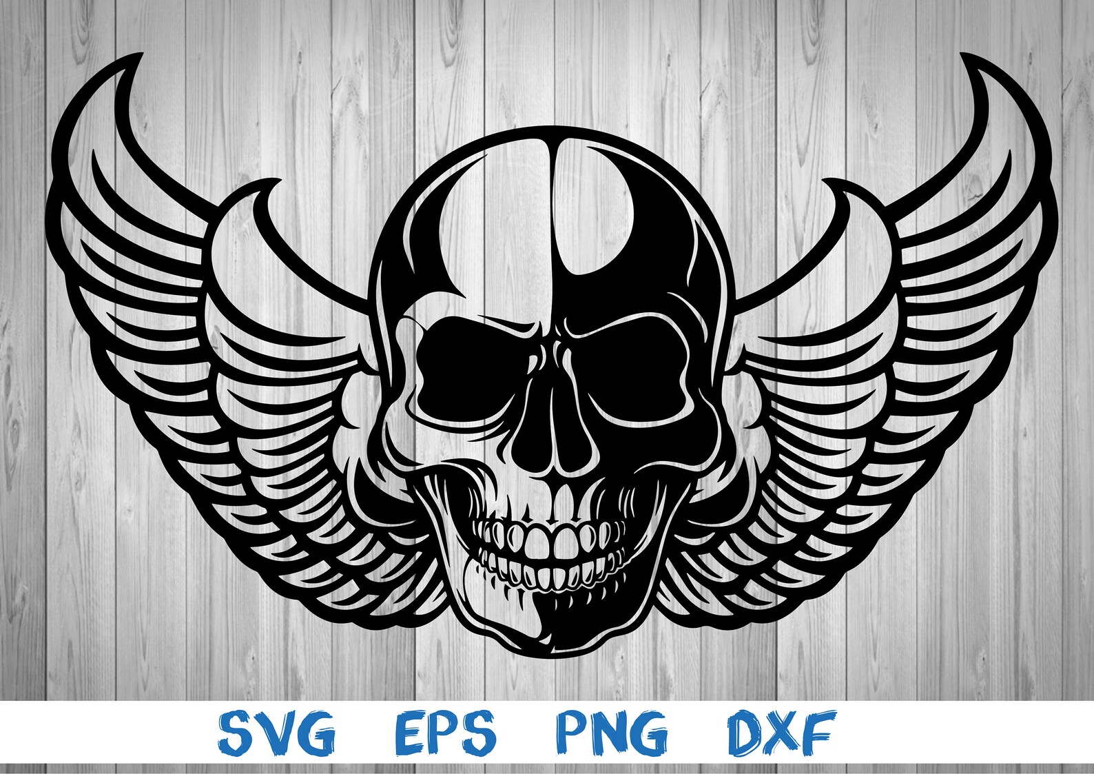 Skull wing skull wings svg png eps dxf digital download Etsy
