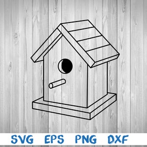 Birdhouse, nesting box, silhouette, picture, svg, png, eps, dxf, digital download file