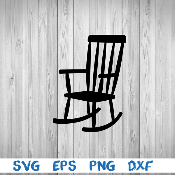 Schaukelstuhl, Stuhl, Silhouette, Bild, svg, png, eps, dxf, digitaler Download