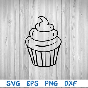 Cupcake, Silhouette, Bild, svg, png, eps, dxf, digitale Downlad Datei