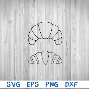 Croissant, outline, kitchen, food, svg, png, eps, dxf, digital file