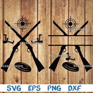 Trap shooting, skeet shooting, sporting clay, crossed shotgun, skeet, svg, png, eps, dxf, digital file
