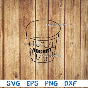 Yogurt, yogurt container, plastic yogurt, svg, png, eps, dxf, digital file