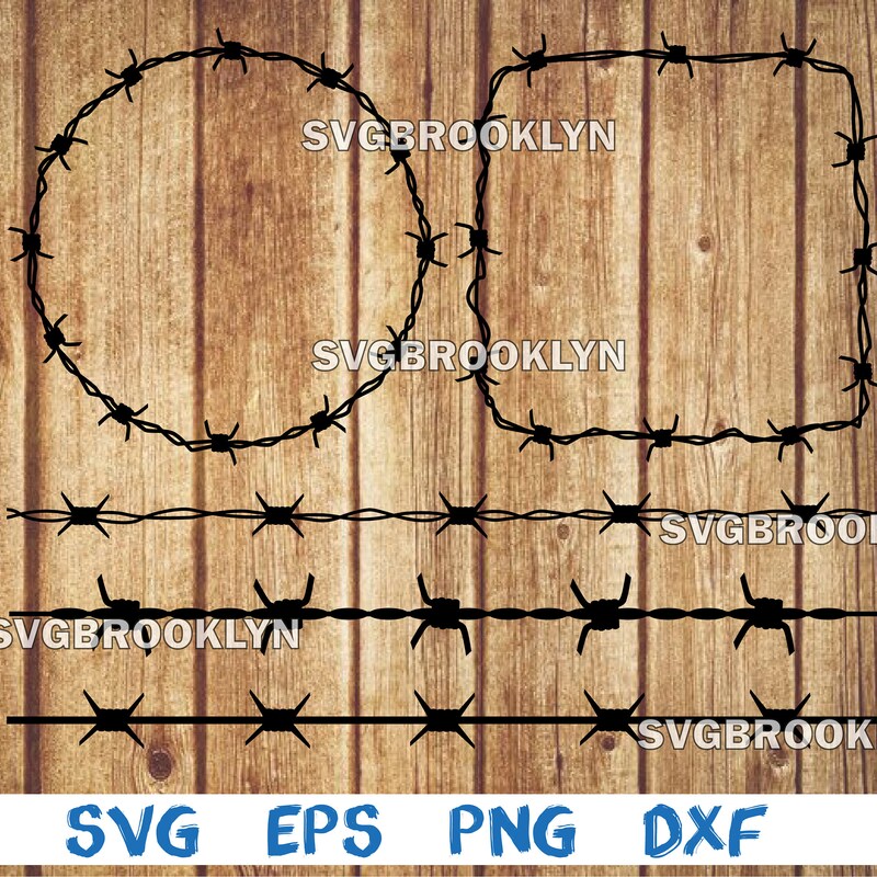 Barbed Wire Circle Svg - Etsy