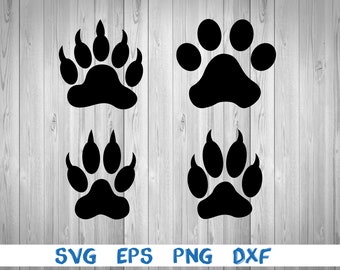 Animal, wolf, bear, dog, lion, paw, print, svg, png, eps, dxf, digital download file