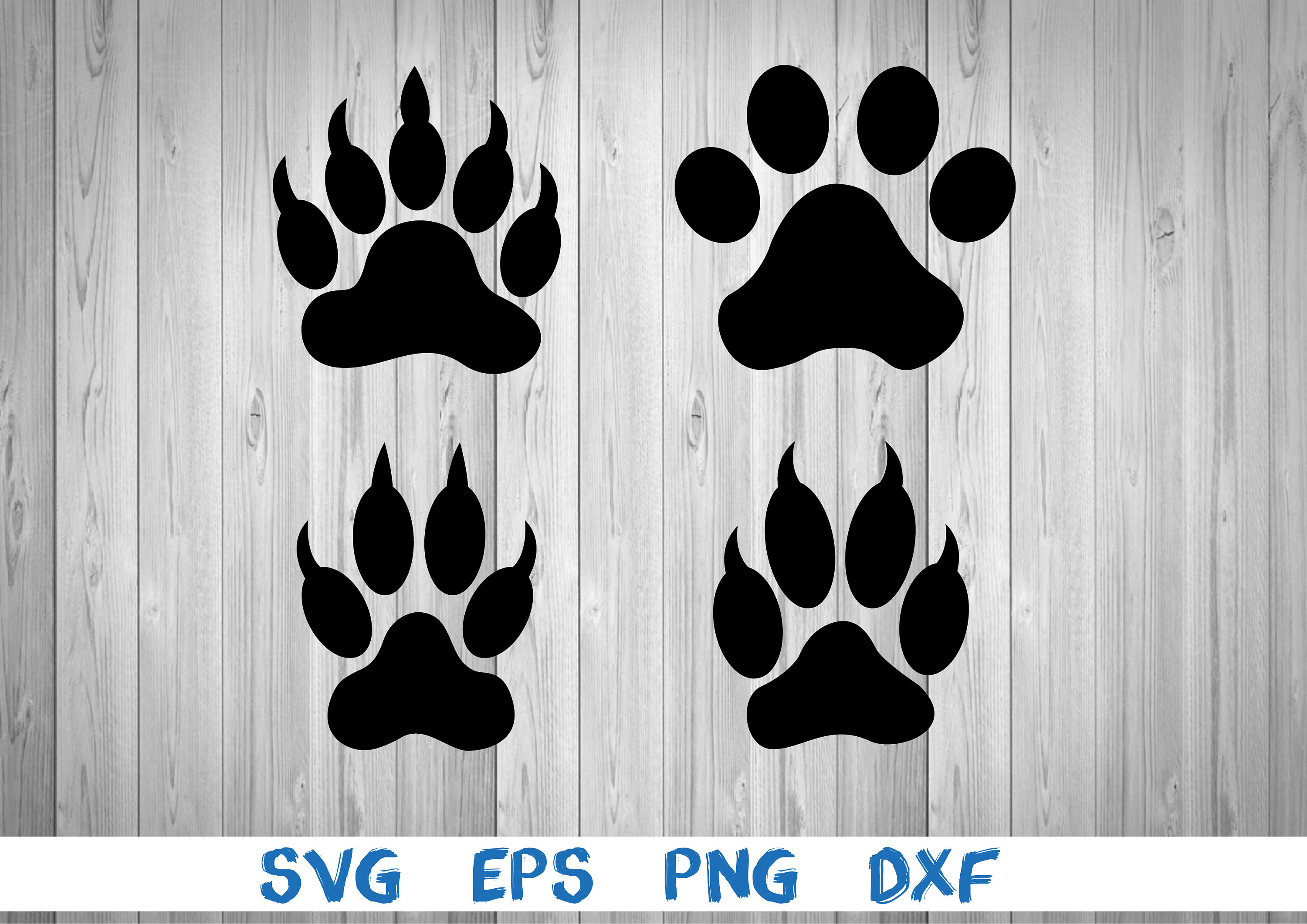 Animal, Wolf, Bear, Dog, Lion, Paw, Print, Svg, Png, Eps, Dxf
