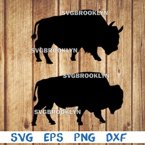 Bison, buffalo, silhouette, svg, png, eps, dxf, digital download file