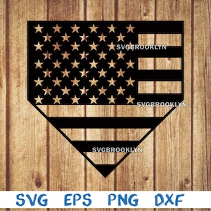 Home plate, usa flag, baseball, svg, png, eps, dxf, digital file