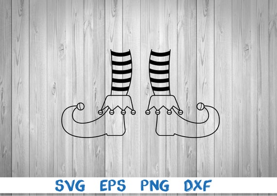Elf Shoe Outline Elf Shoes Silhouette Picture Svg Png | Etsy