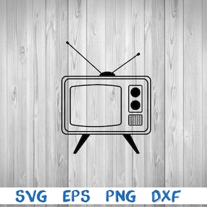 Retro tv, old tv, television, retro television, old television, silhouette, picture, svg, png, eps, dxf, digital download file
