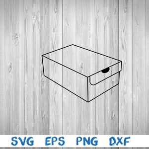 Scatola scarpa, contorno, silhouette, immagine, svg, png, eps, dxf, file di download digitale