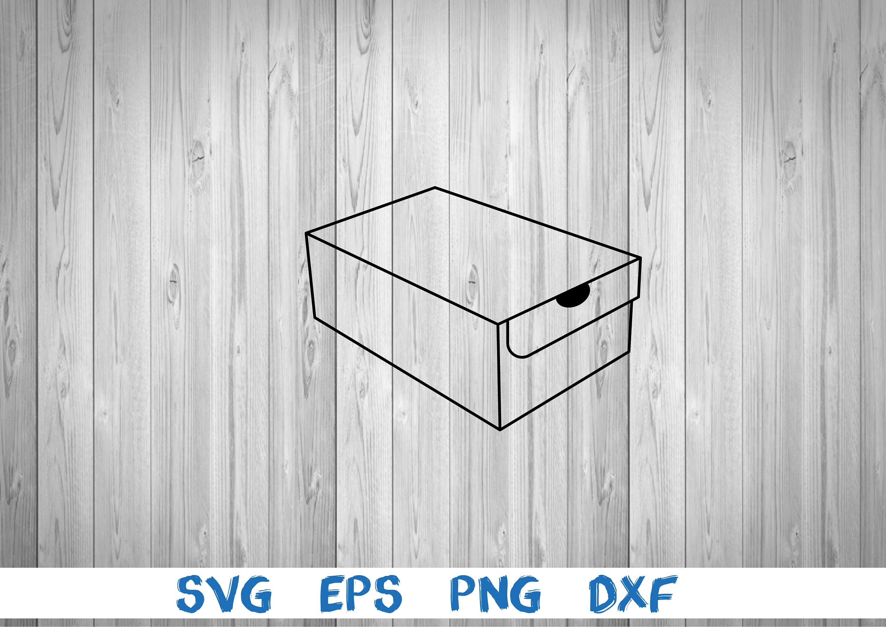 Shoe box outline silhouette picture svg png eps dxf Etsy