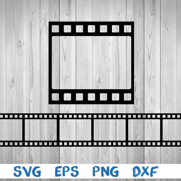 Film strip, film roll, picture, silhouette, svg, png, eps, dxf, digital download file