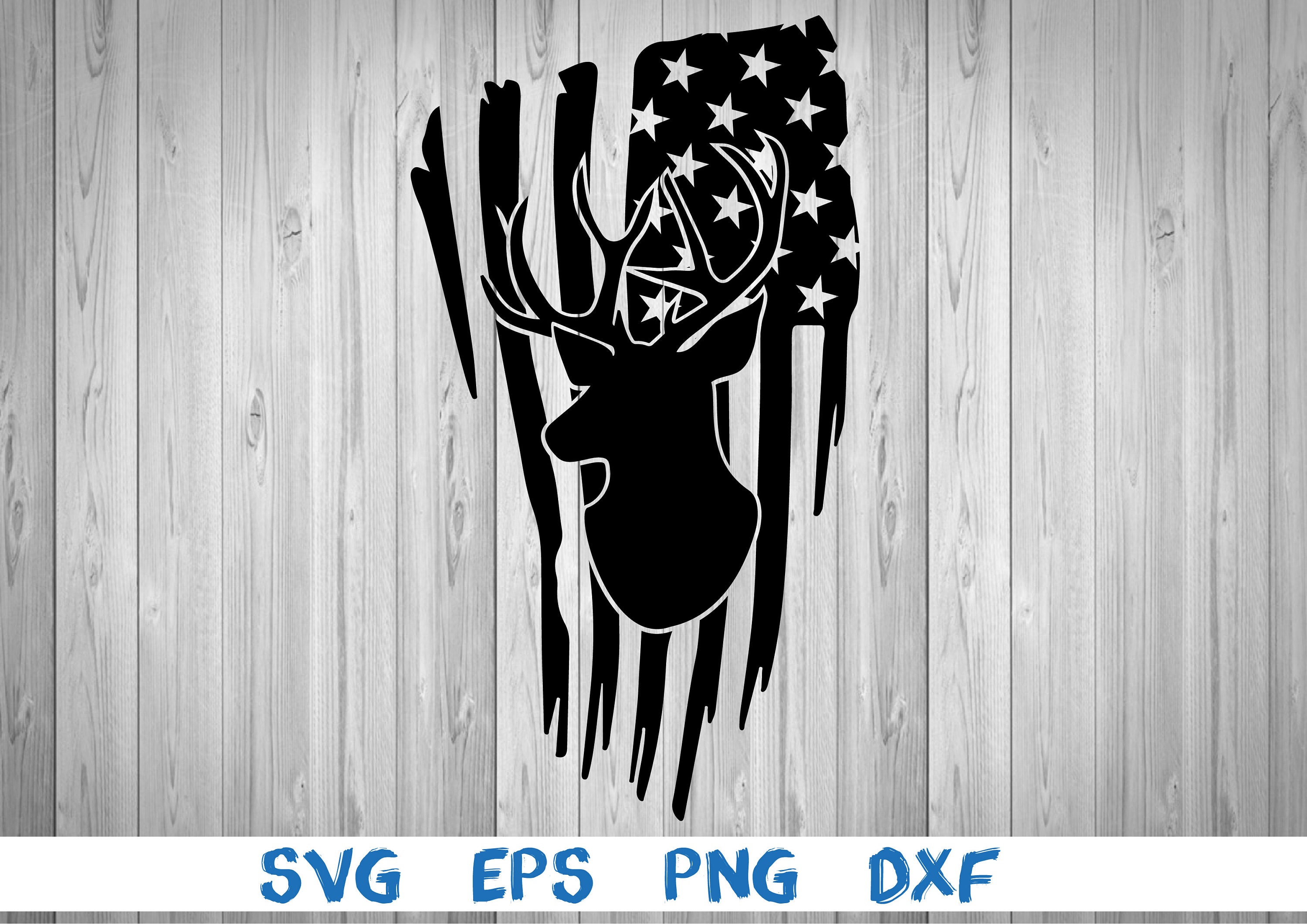 Deer American flag deer and american flag picture svg Etsy