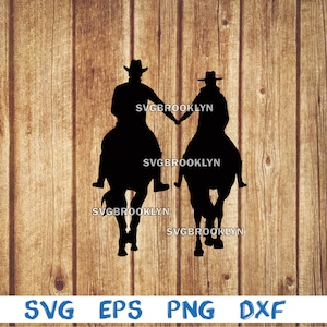 Cowboy und Cowgirl, Reitpferd, Paar, Verliebte, Cowboy, Cowgirl, Silhouette, svg, png, eps, dxf, digitale Datei