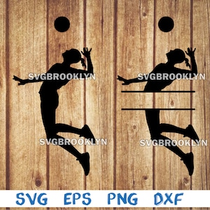 Volleyball player, woman volleyball player, volleyball, monogram, silhouette, picture, svg, png, eps, dxf, digital download file