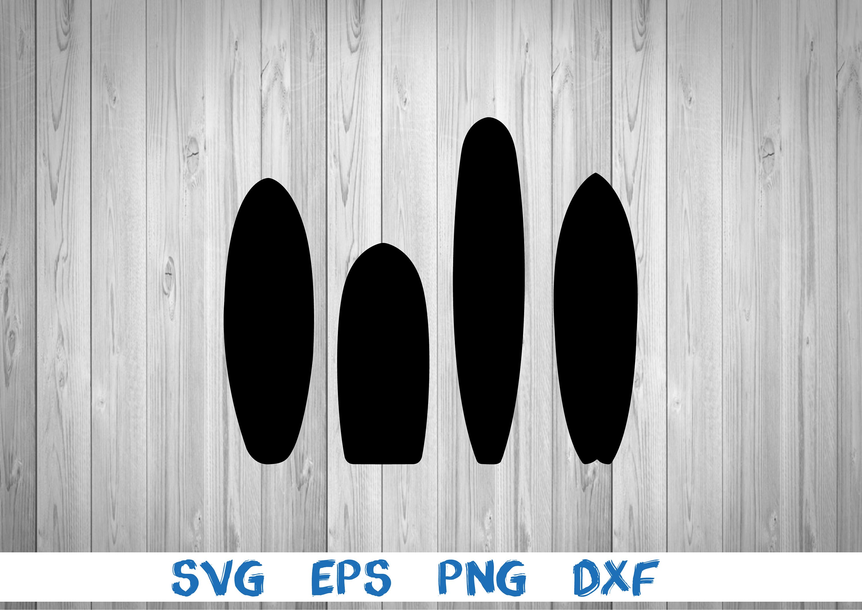 Surfboard silhouette picture svg png eps dxf digital Etsy