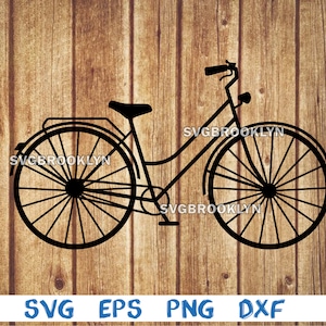 Bicycle, retro bicycle, vintage bicycle, silhouette, picture, svg, png, eps, dxf, digital file