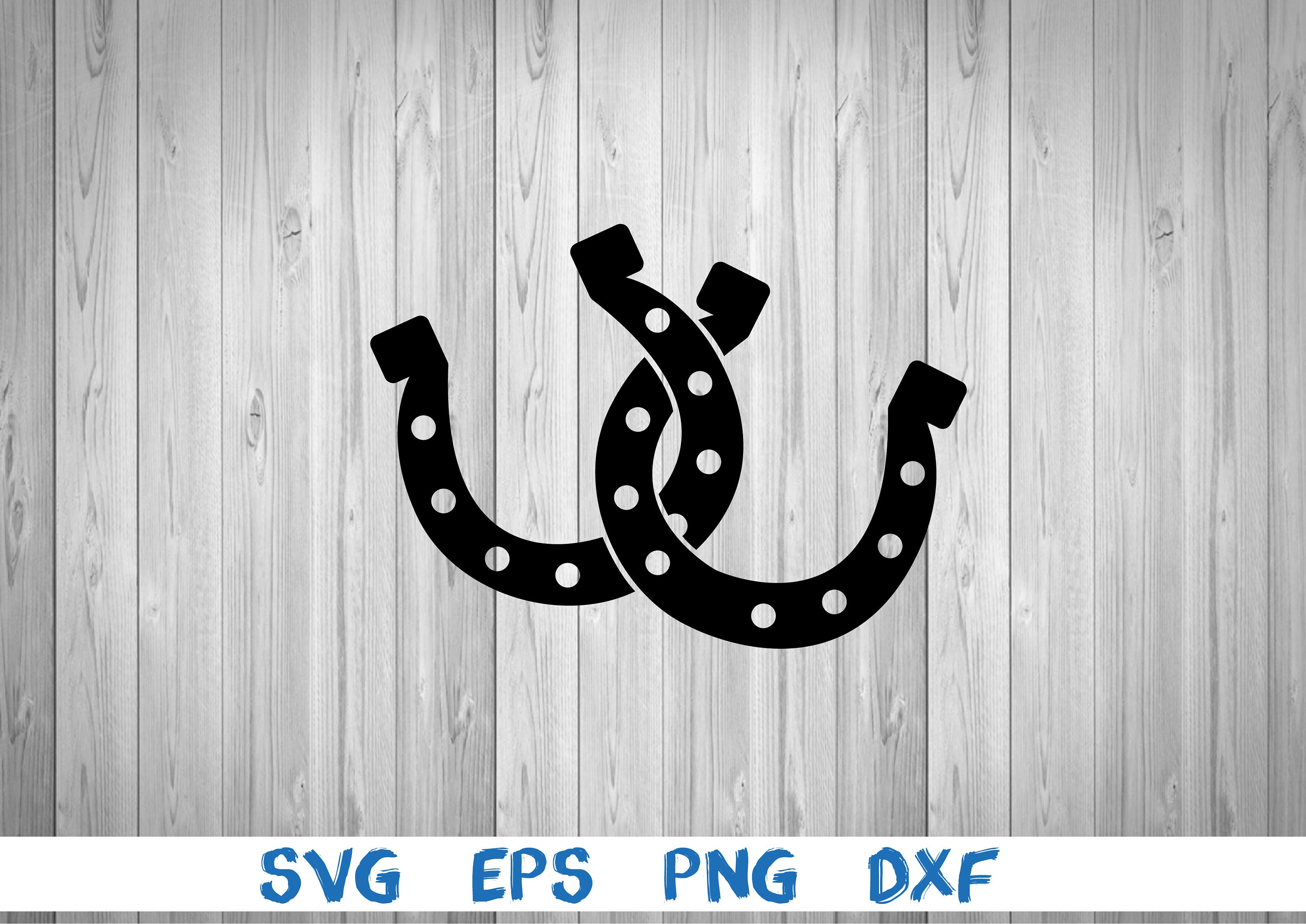 Horseshoe double horseshoe silhouette picture svg png Etsy