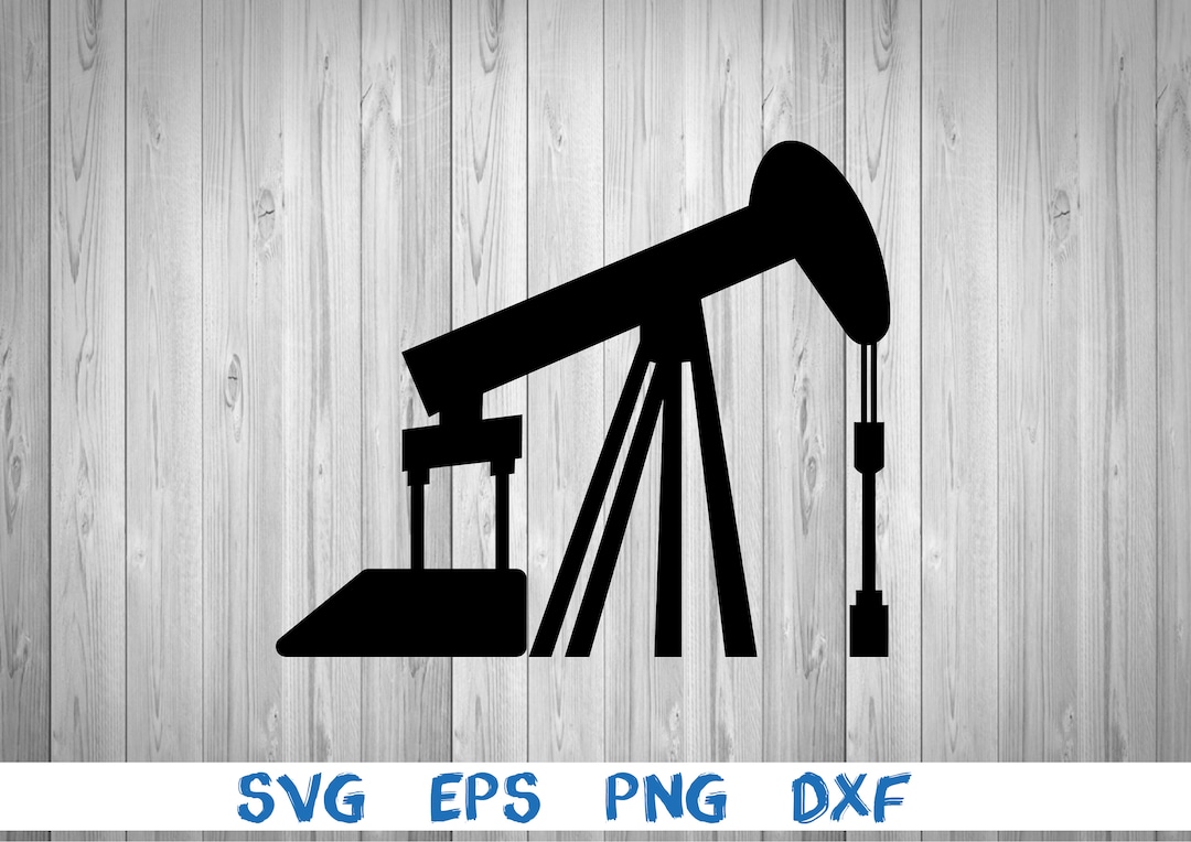 Oil Pump Jack, Silhouette, Picture, Svg, Png, Eps, Dxf, Digital