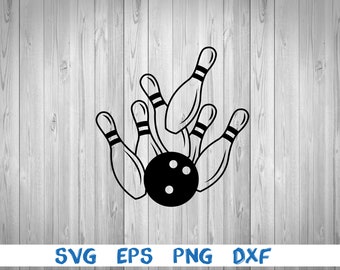 Bowling, playing bowling, bowling pin, bowling ball, silhouette, picture, svg, png, eps, dxf, digital download file