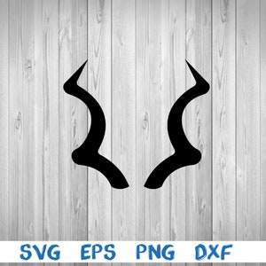 アンテロープの角、ガゼルの角、シルエット、画像、SVG、PNG、EPS、DXF、デジタル ダウンロード ファイル