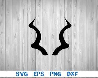 Antelope horns, gazelle horns, silhouette, picture, svg, png, eps, dxf, digital download file