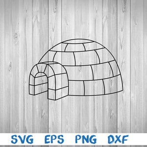 Igloo, igloo, silhouette, picture, svg, png, eps, dxf, digital download file