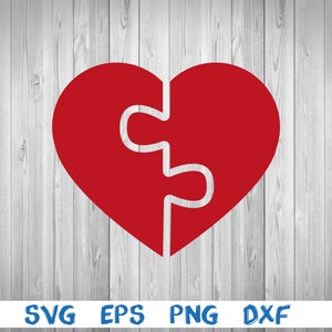 Puzzle heart, picture, svg, png, eps, dxf, digital cricut file