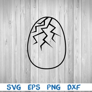 Cracked egg, egg, silhouette, picture, svg, png, eps, dxf, digital download file