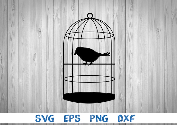 Onaangenaam Hubert Hudson Embryo Vogel in de kooi vogel kooi silhouet beeld svg png eps - Etsy België