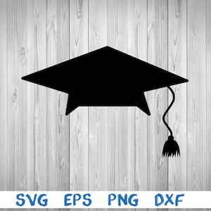 Graduation cap, graduation hat, silhouette, picture, svg, png, eps, dxf, digital download file