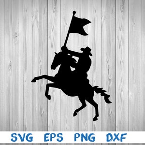 United States, cavalry on horse, silhouette, picture, svg, png, eps, dxf, digital download file
