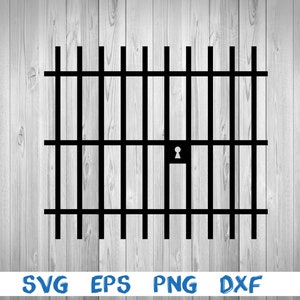 Prison bars, jail bars, silhouette, picture, svg, png, eps, dxf, digital download file