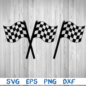 Racing checkered flag, race flag, picture, silhouette, svg, png, eps, dxf, digital cricut file