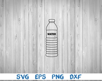 Wasserflasche, Kontur, Flasche, Plastikflasche, svg, png, eps, dxf, digitale Datei