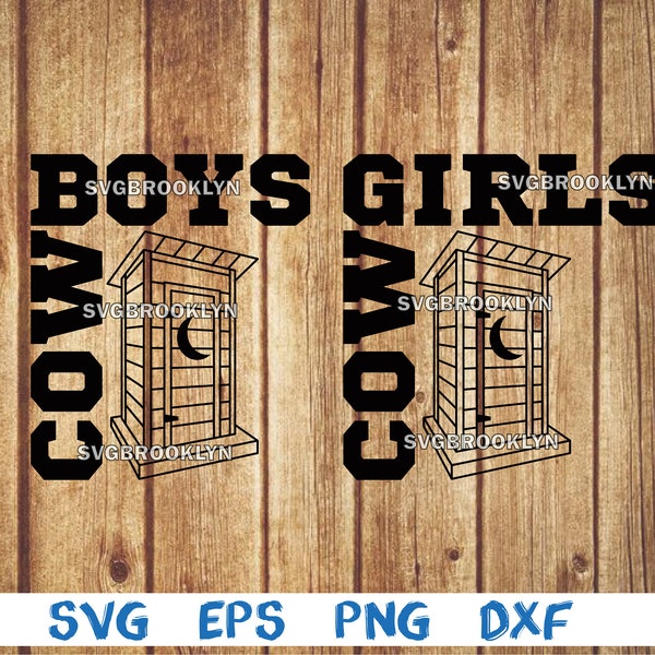 Outhouse sign, outhouse, cowboys, cowgirls, restroom sign, bathroom sign, svg, png, eps, dxf, digital file