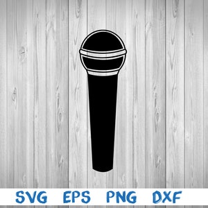 Microphone, silhouette, picture, svg, png, eps, dxf, digital download file