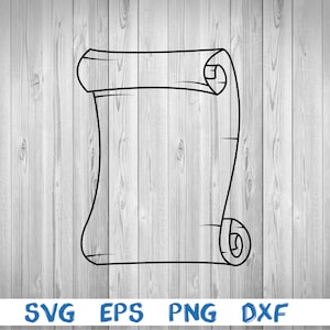 Scroll paper, paper, svg, png, eps, dxf, digital download file